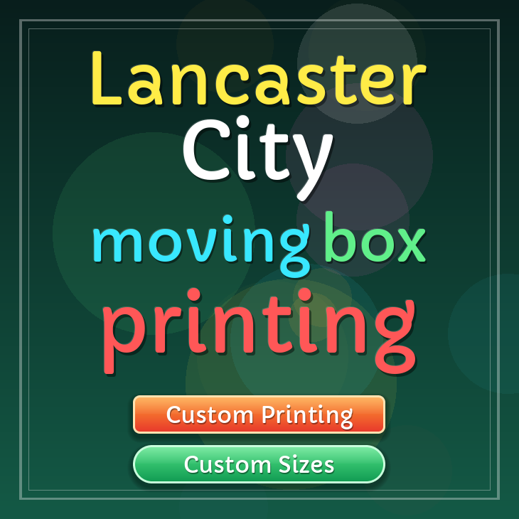 Lancaster City moving box printing