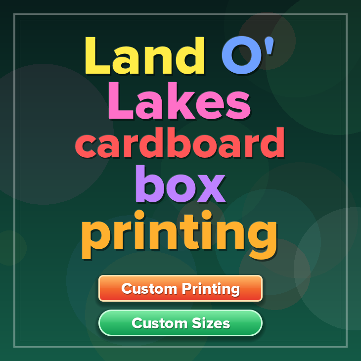 Land O' Lakes cardboard box printing