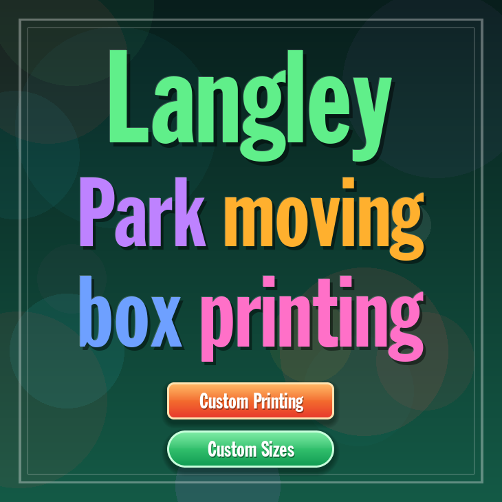 Langley Park moving box printing