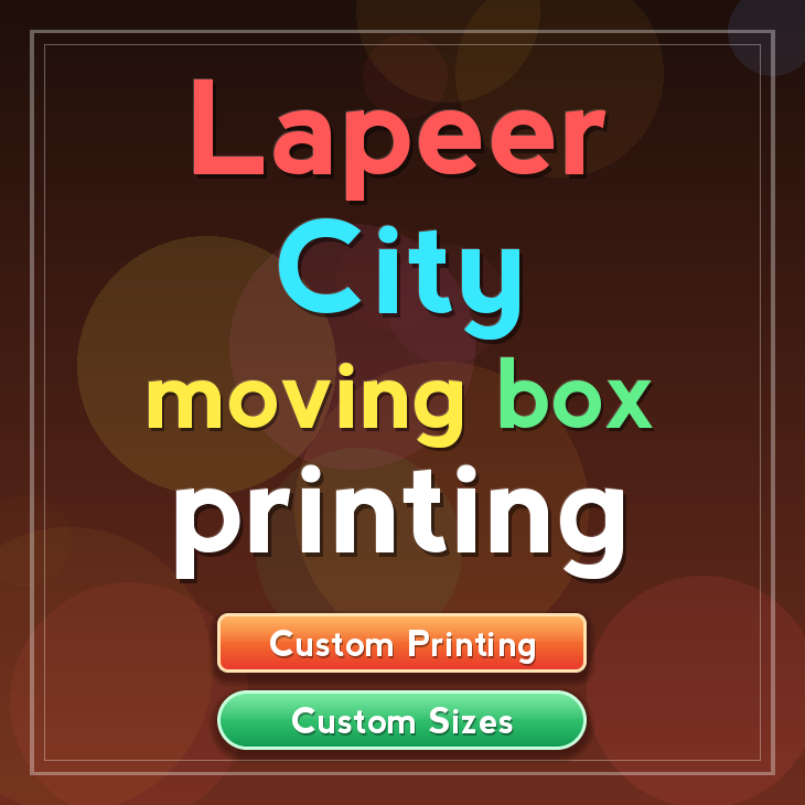Lapeer City moving box printing