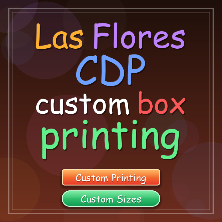 Las Flores CDP custom box printing