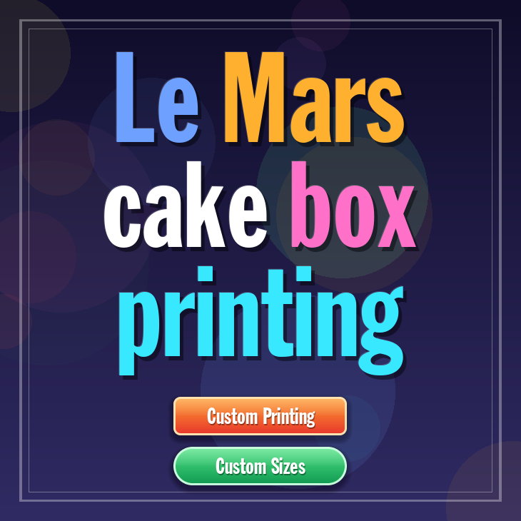 Le Mars cake box printing