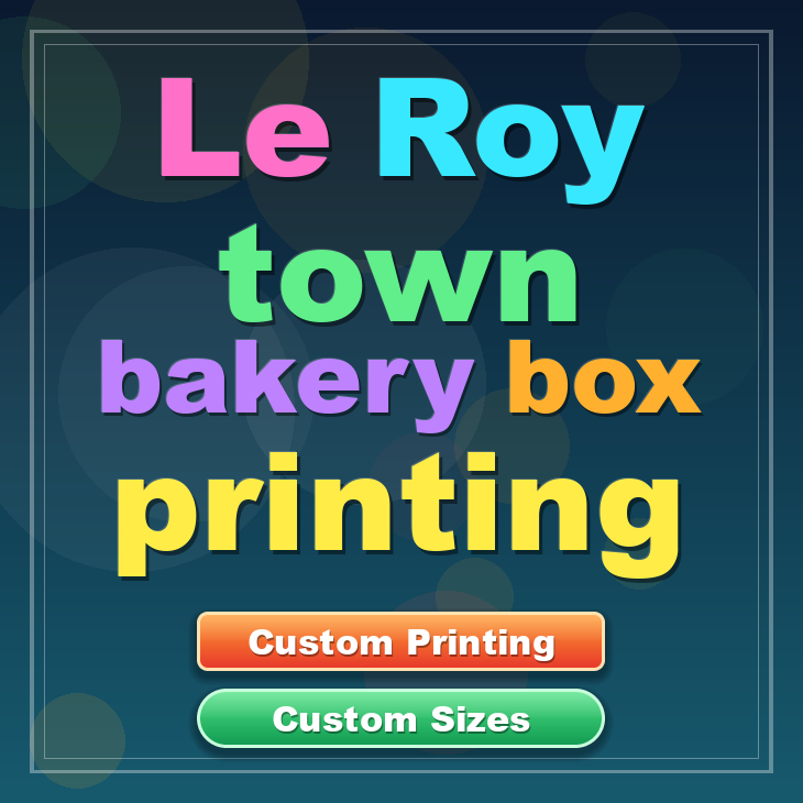 Le Roy Town bakery box printing