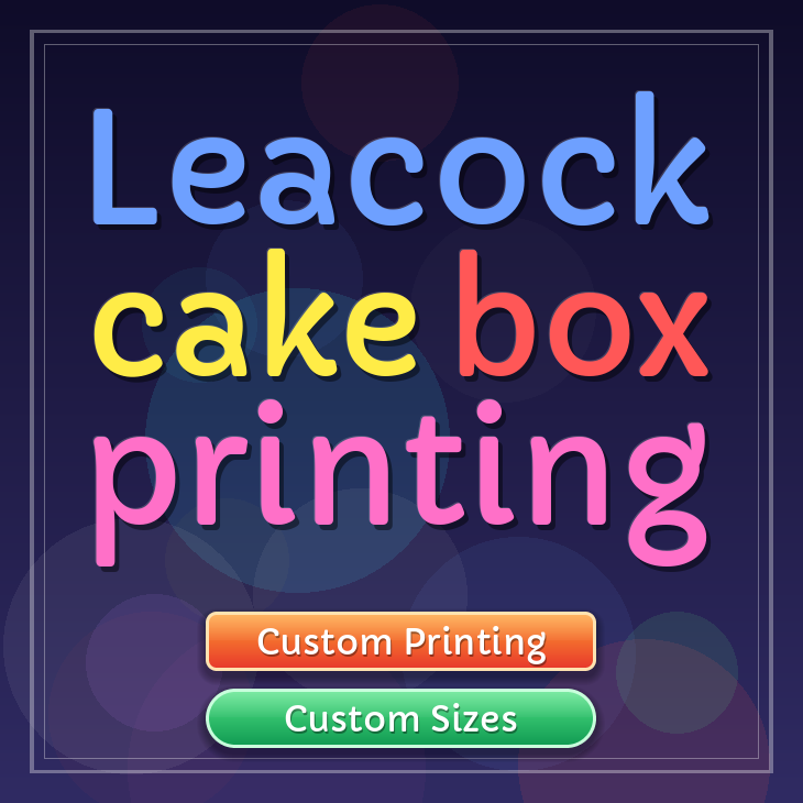 Leacock cake box printing