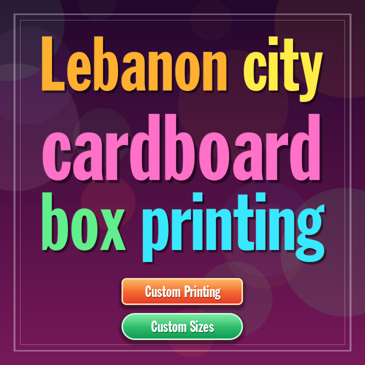 Lebanon city cardboard box printing