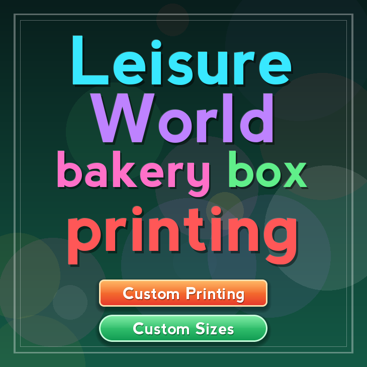 Leisure World bakery box printing