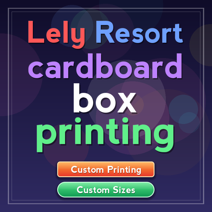 Lely Resort cardboard box printing