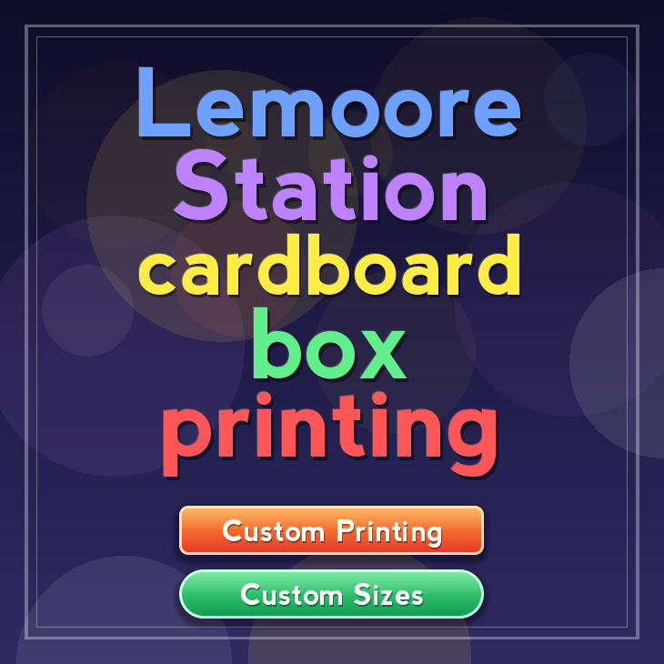 Lemoore Station cardboard box printing