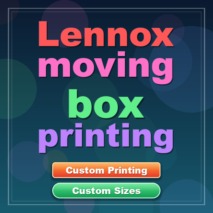 Lennox moving box printing