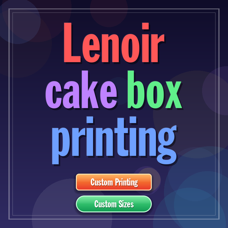 Lenoir cake box printing