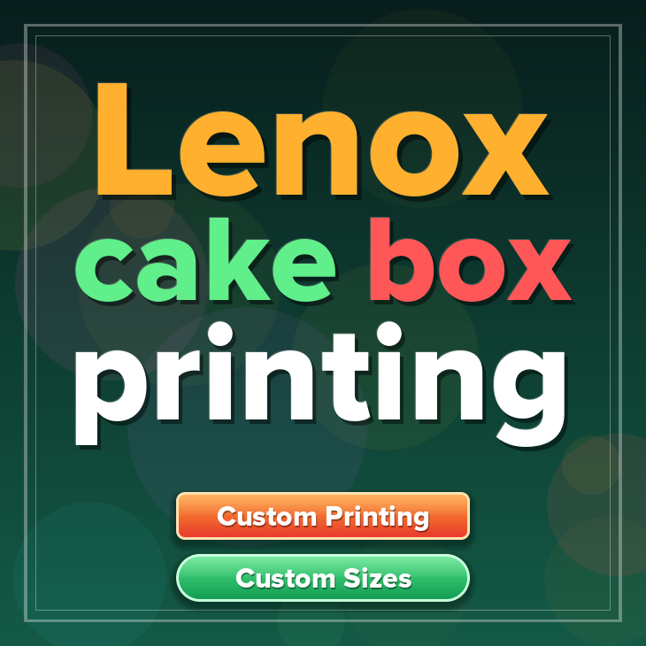 Lenox cake box printing