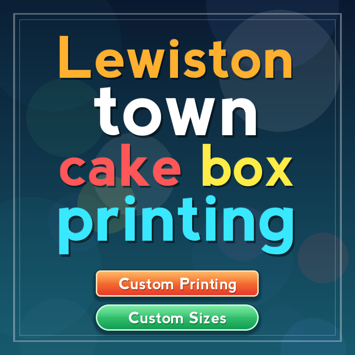 Lewiston Town cake box printing