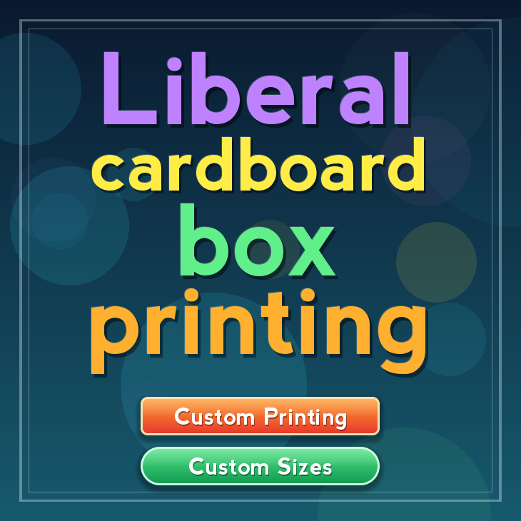 Liberal cardboard box printing