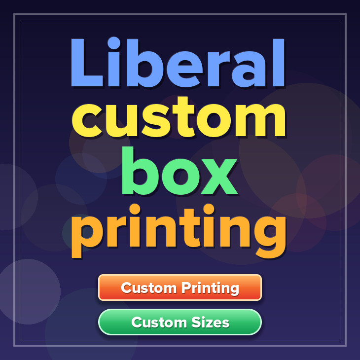 Liberal custom box printing