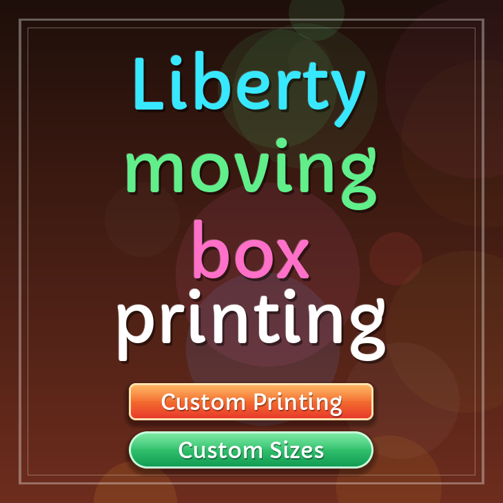Liberty moving box printing