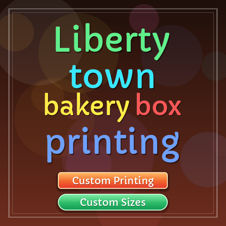 Liberty Town bakery box printing