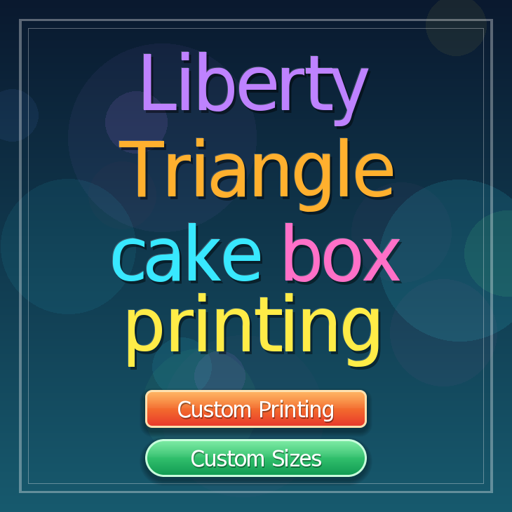 Liberty Triangle cake box printing