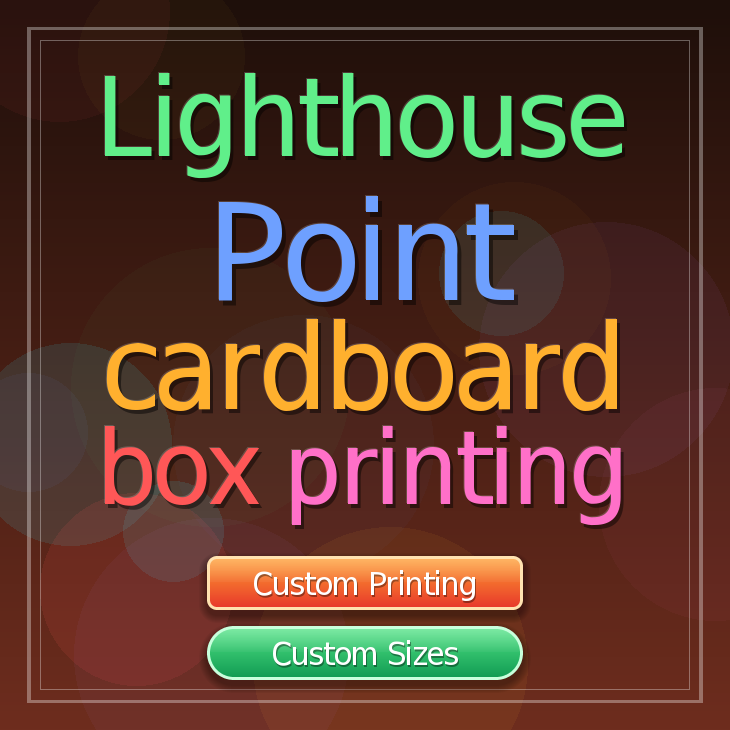 Lighthouse Point cardboard box printing
