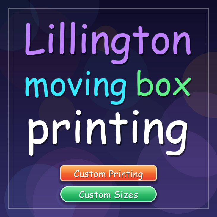 Lillington moving box printing