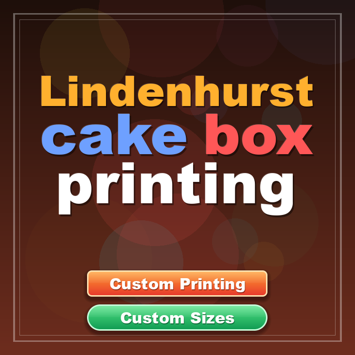 Lindenhurst cake box printing