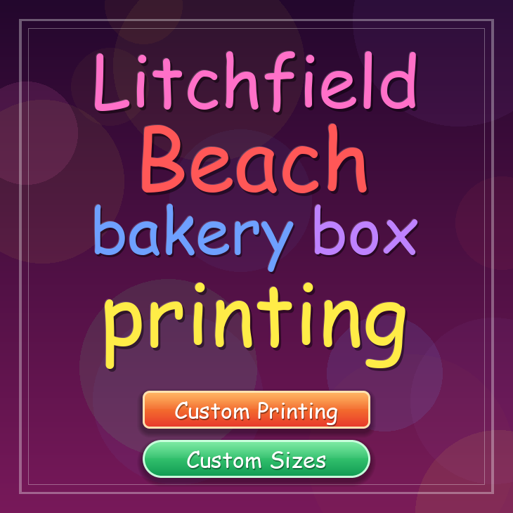 Litchfield Beach bakery box printing