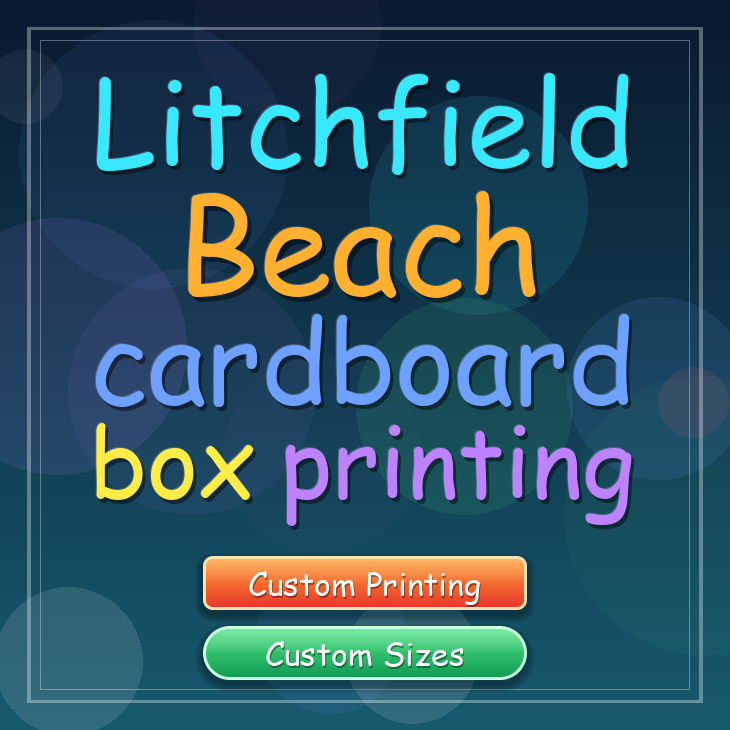 Litchfield Beach cardboard box printing