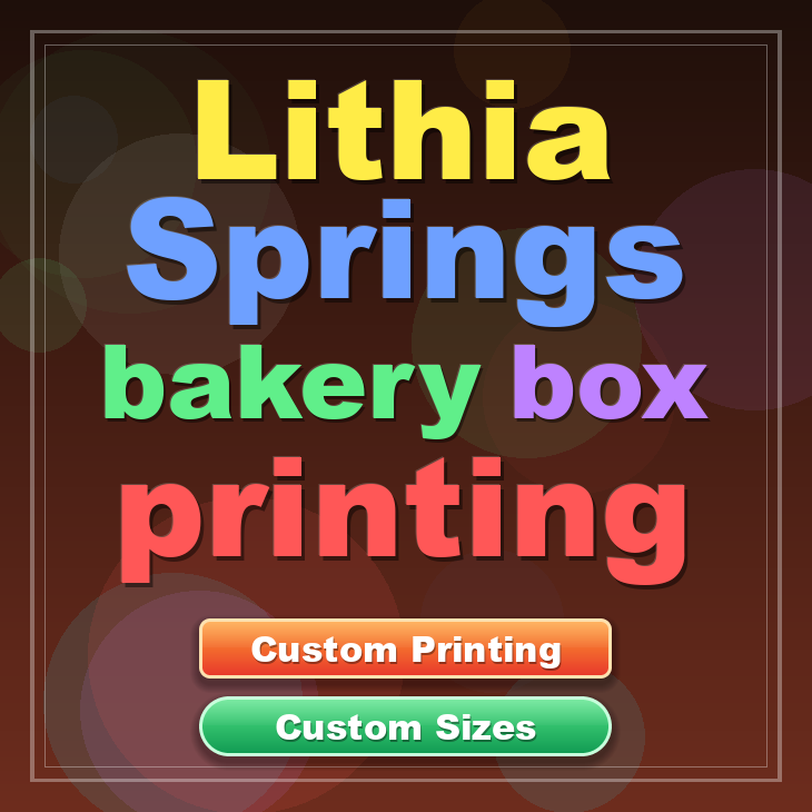 Lithia Springs bakery box printing