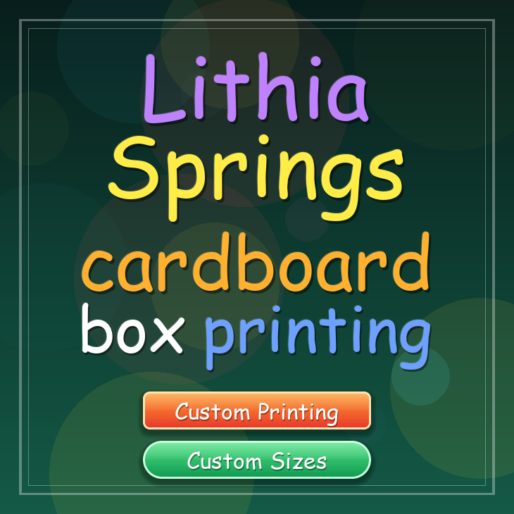 Lithia Springs cardboard box printing