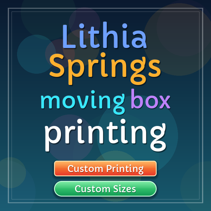 Lithia Springs moving box printing