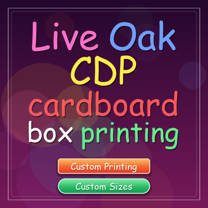 Live Oak CDP cardboard box printing