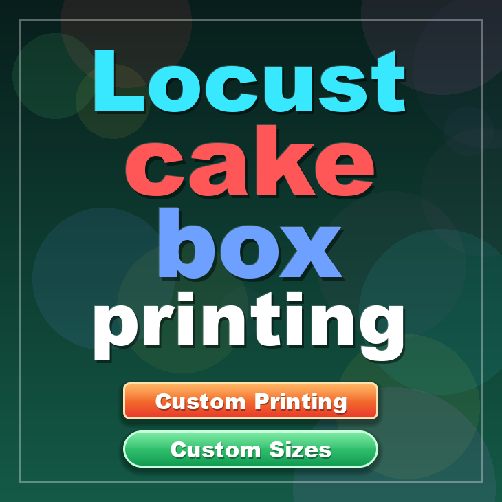 Locust cake box printing
