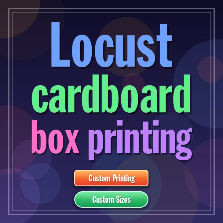 Locust cardboard box printing