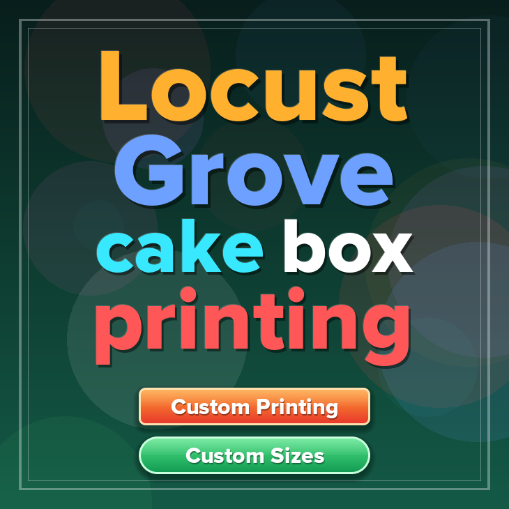 Locust Grove cake box printing