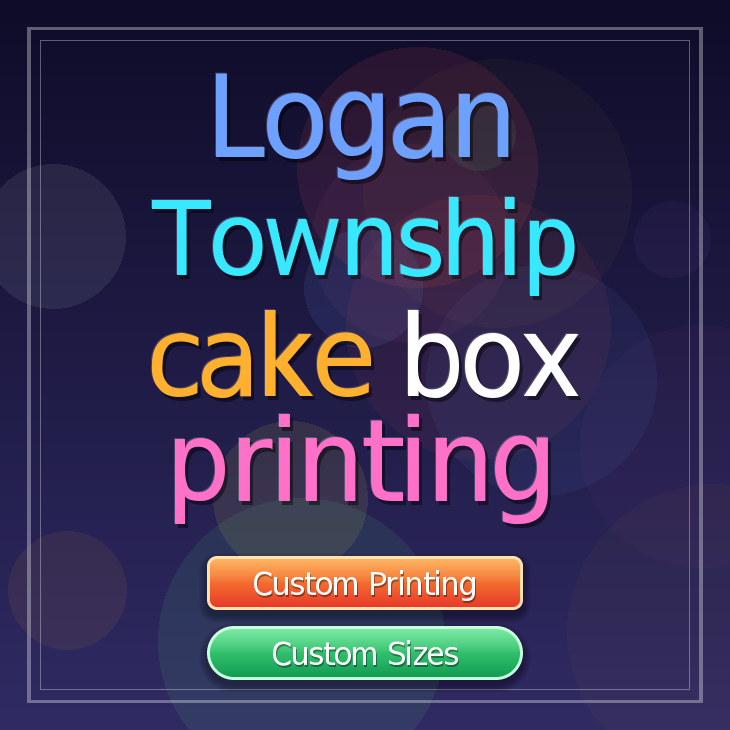 Logan Township cake box printing