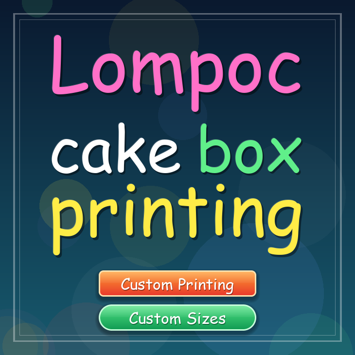 Lompoc cake box printing