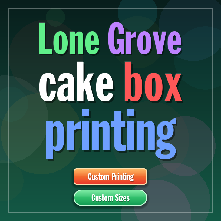 Lone Grove cake box printing