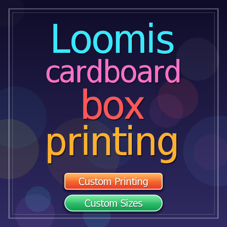 Loomis cardboard box printing