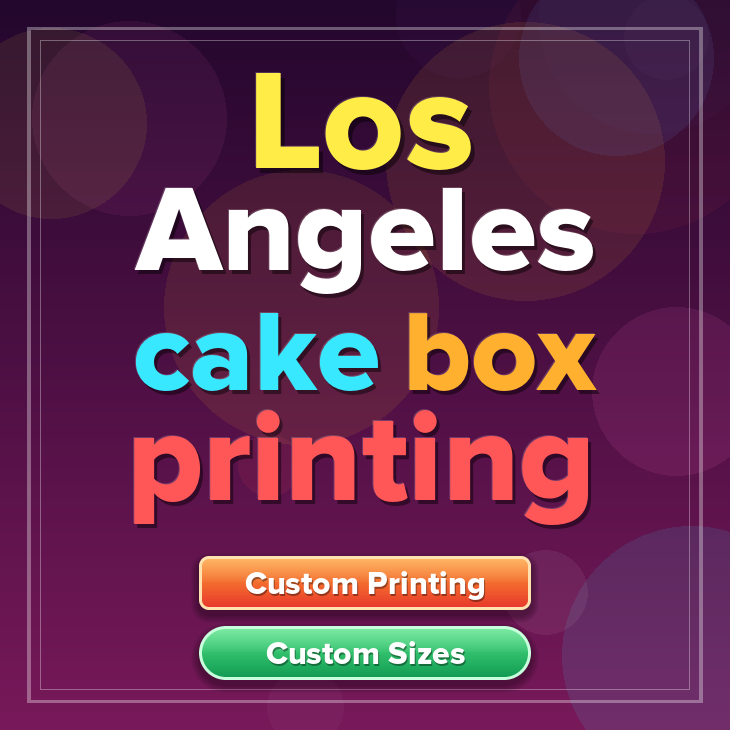 Los Angeles cake box printing