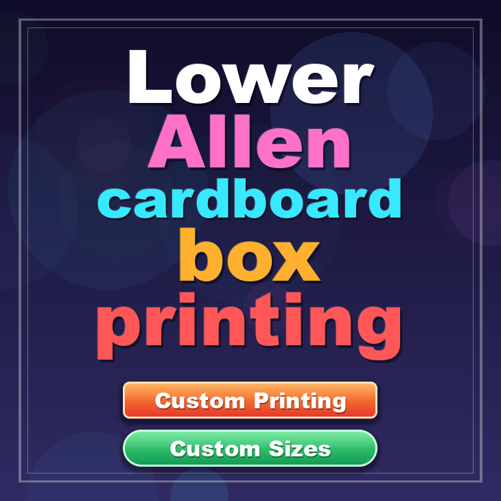 Lower Allen cardboard box printing