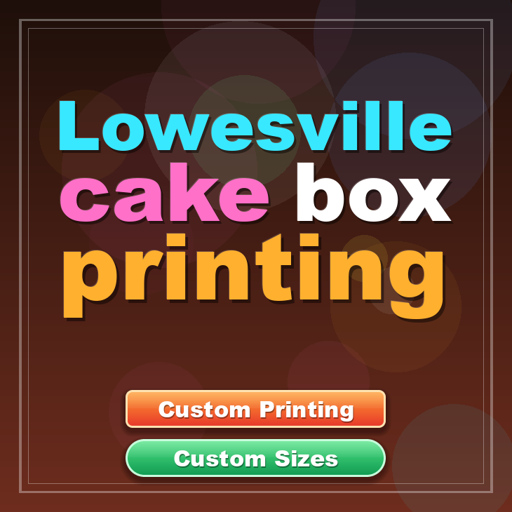 Lowesville cake box printing