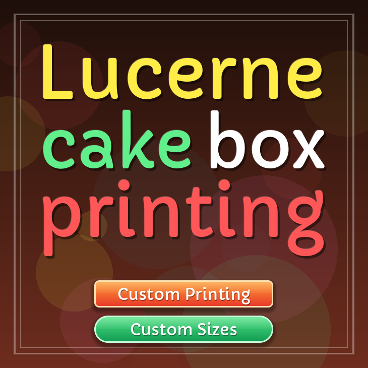 Lucerne cake box printing