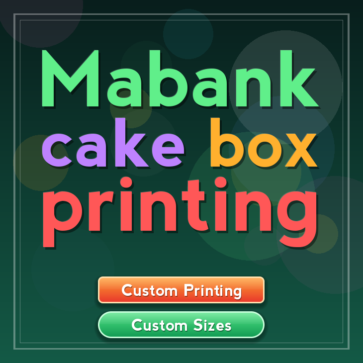 Mabank cake box printing