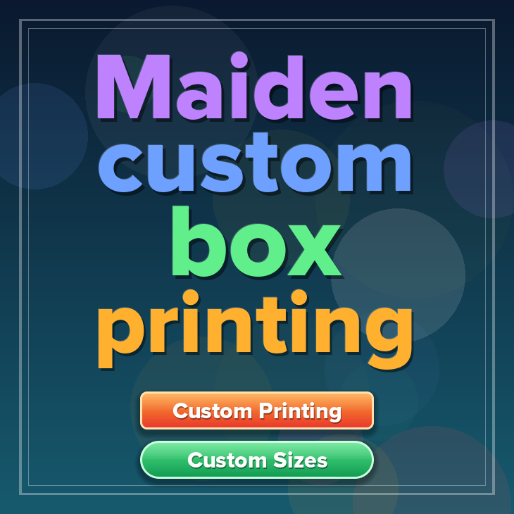 Maiden custom box printing