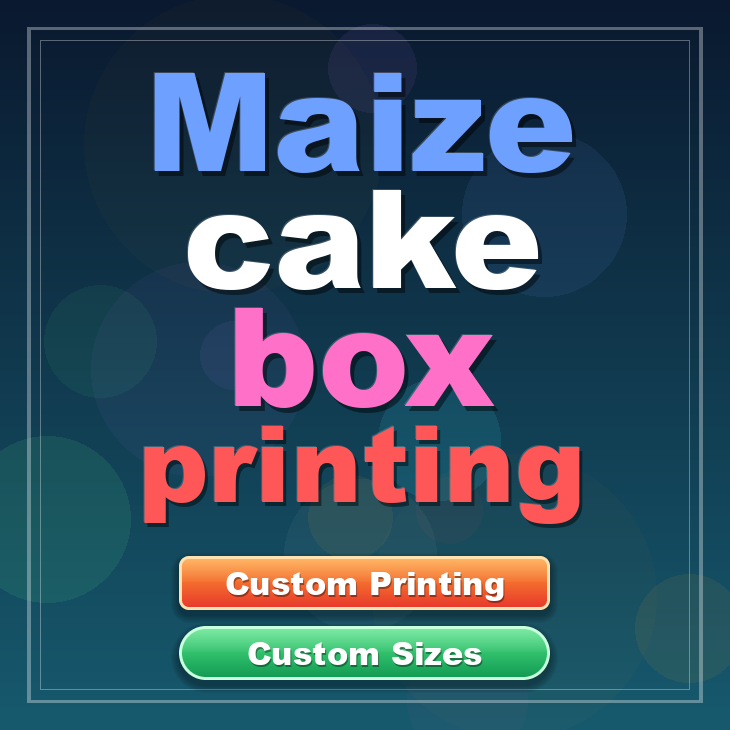 Maize cake box printing