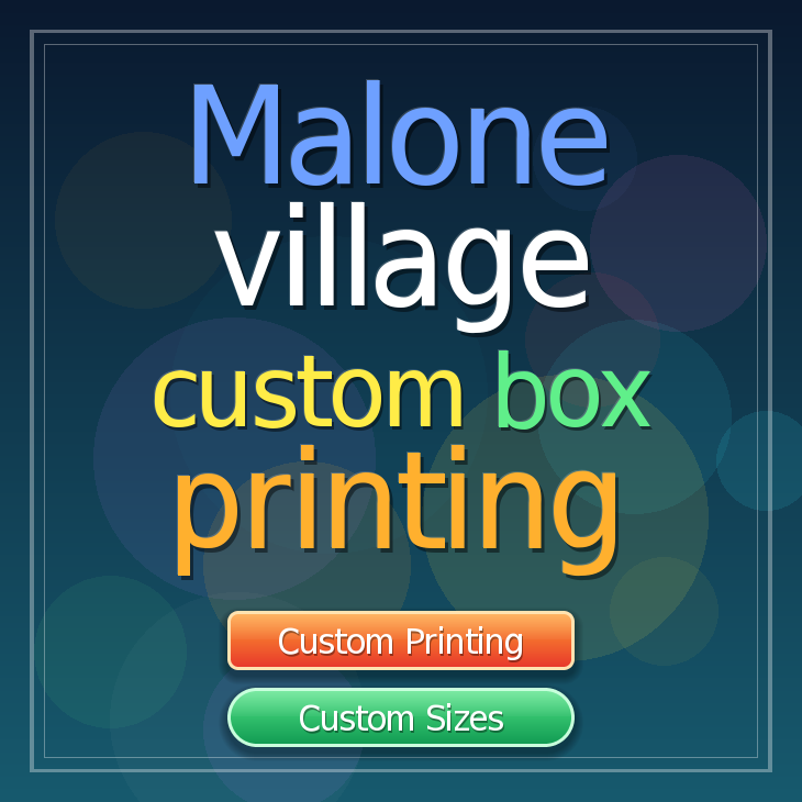 Malone village custom box printing