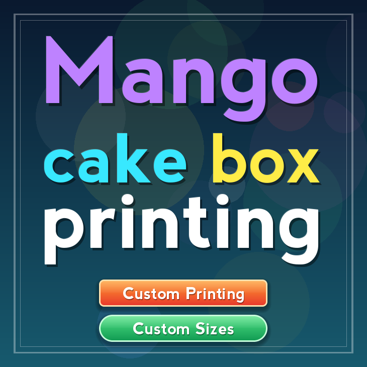Mango cake box printing