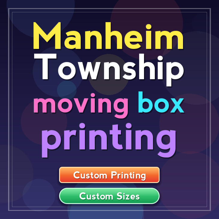 Manheim Township moving box printing