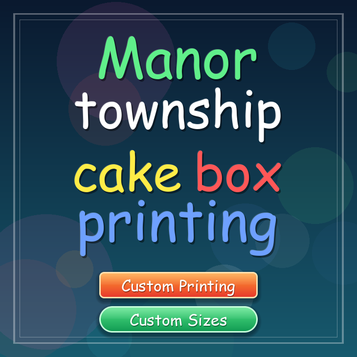 Manor Township cake box printing