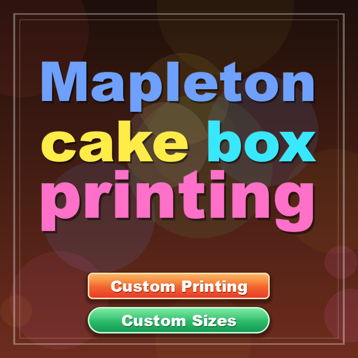 Mapleton cake box printing