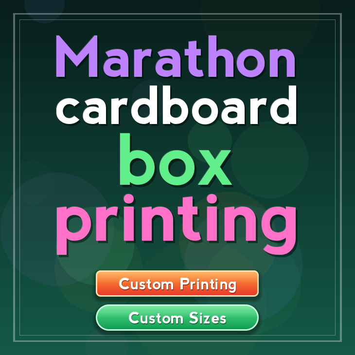 Marathon cardboard box printing